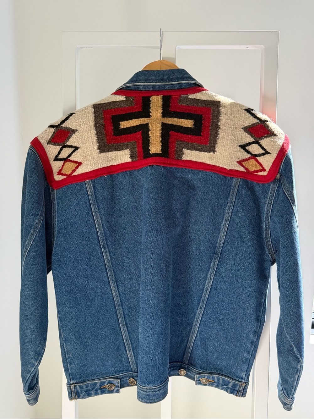 Vintage Southwestern Denim Jacket – Original by Rebecca Lee – Small